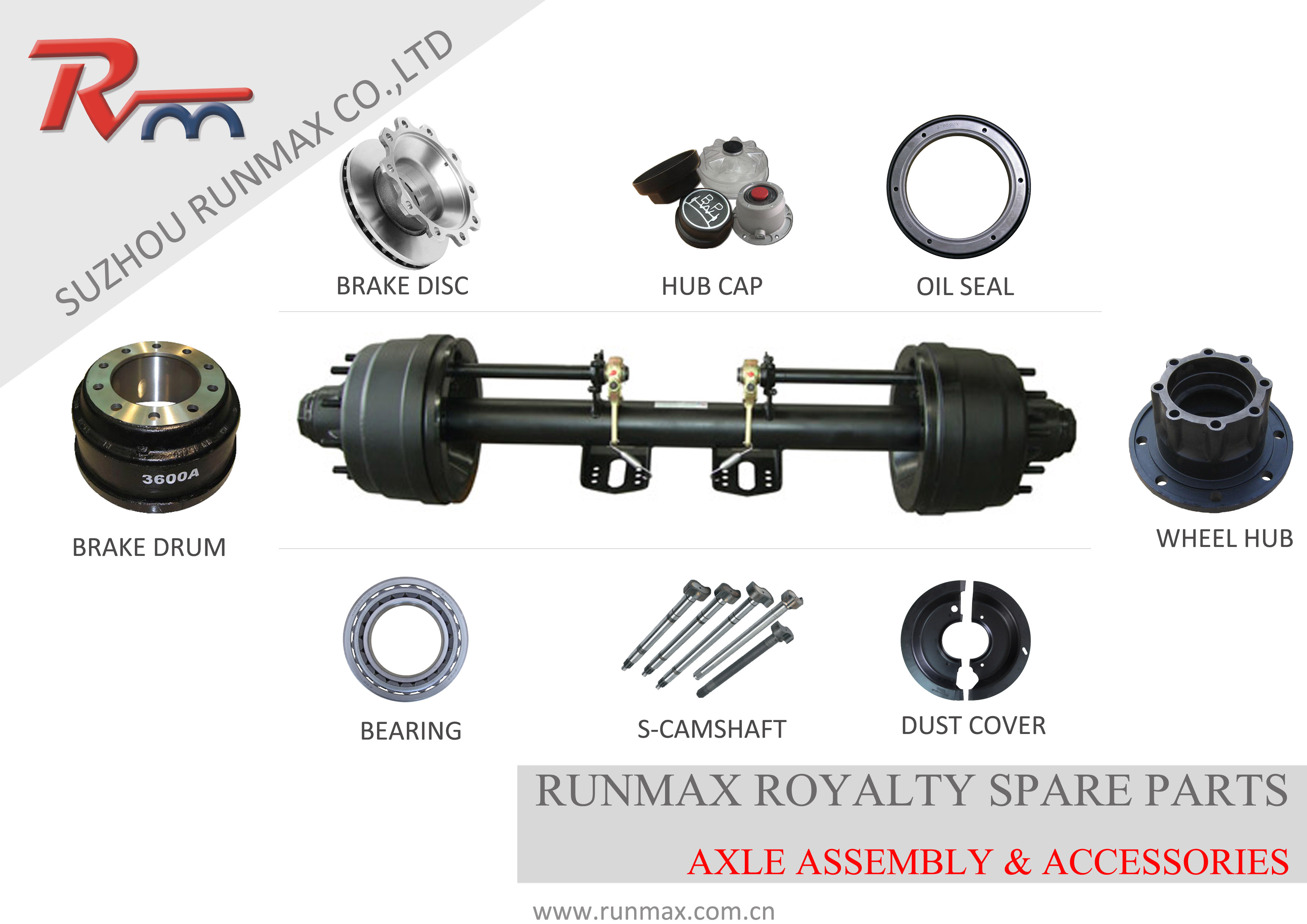 RUNMAX AXLE ASSEMBLY AND ACCESSORIES